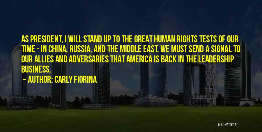 I Will Stand Up Quotes By Carly Fiorina