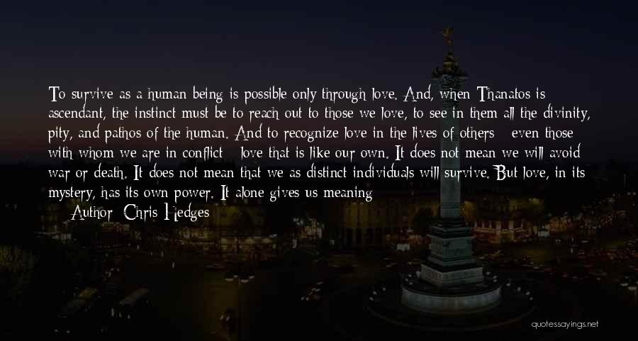 I Will Survive Love Quotes By Chris Hedges