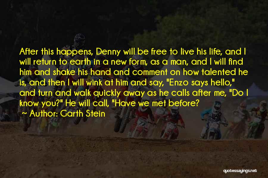 I Will Walk Away Quotes By Garth Stein