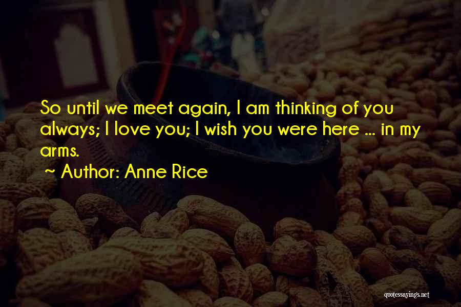 I Wish You Were Here Quotes By Anne Rice