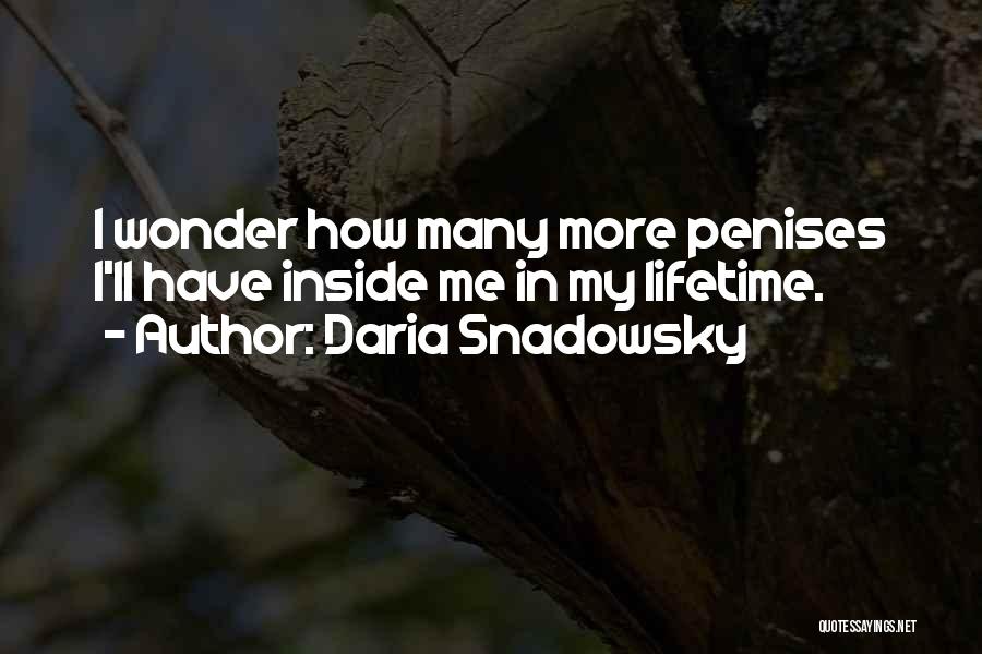 I Wonder How Quotes By Daria Snadowsky