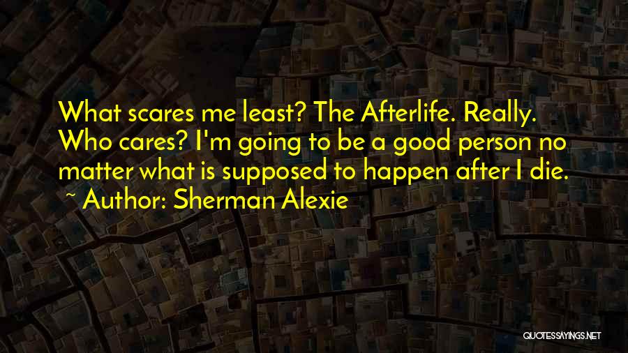 I Wonder If She Cares Quotes By Sherman Alexie