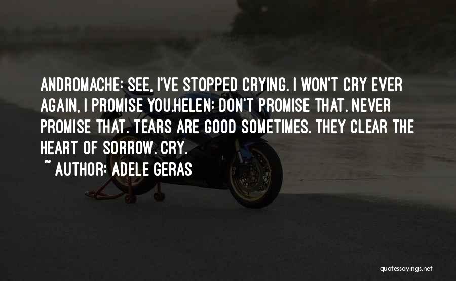 I Won't Cry Quotes By Adele Geras