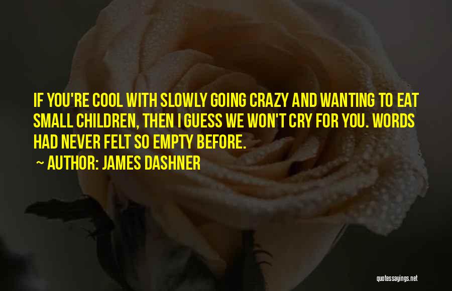 I Won't Cry Quotes By James Dashner