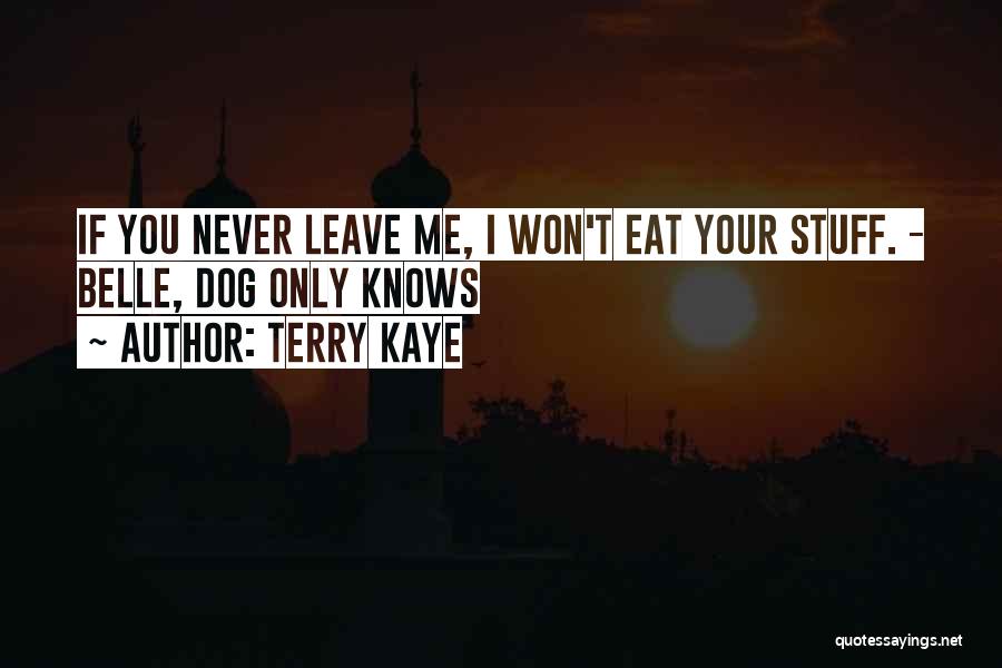 I Won't Leave Quotes By Terry Kaye