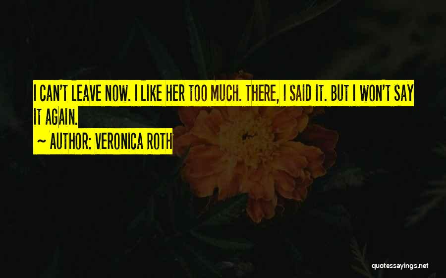 I Won't Leave Quotes By Veronica Roth