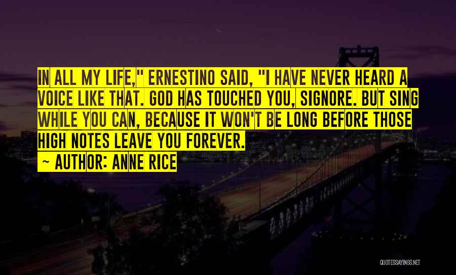 I Won't Leave You Quotes By Anne Rice