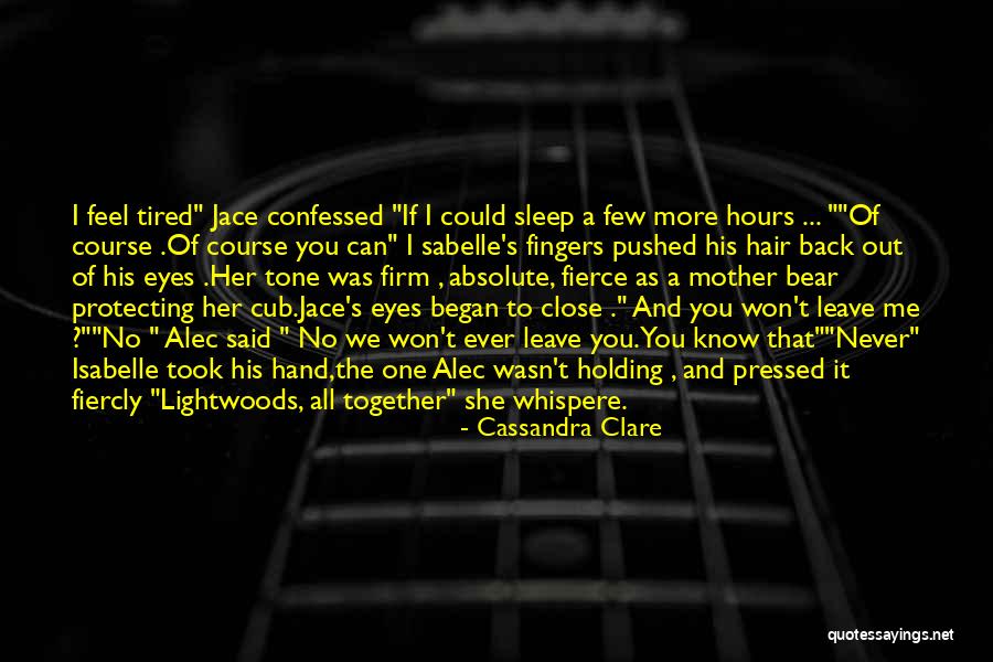 I Won't Leave You Quotes By Cassandra Clare I Won't Leave You Quotes By Cassandra Clare