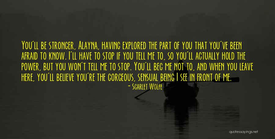 I Won't Leave You Quotes By Scarlet Wolfe I Won't Leave You Quotes By Scarlet Wolfe