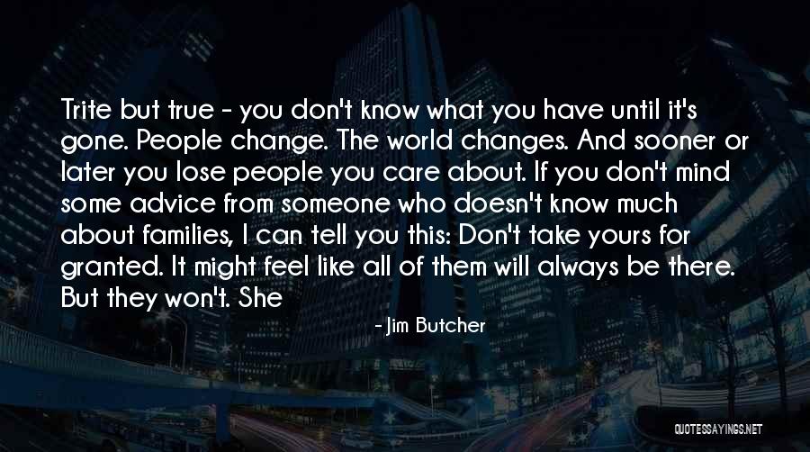 I Won't Take You For Granted Quotes By Jim Butcher