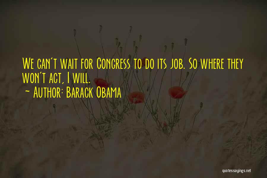 I Won't Wait Quotes By Barack Obama