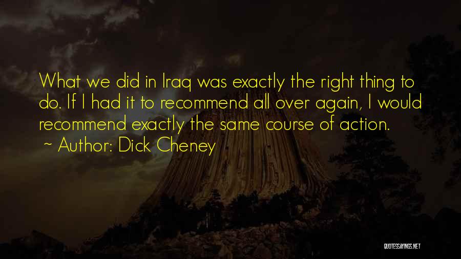 I Would Do It All Over Again Quotes By Dick Cheney