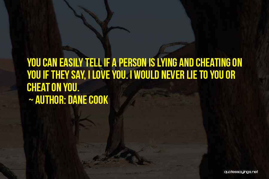 I Would Never Cheat Quotes By Dane Cook