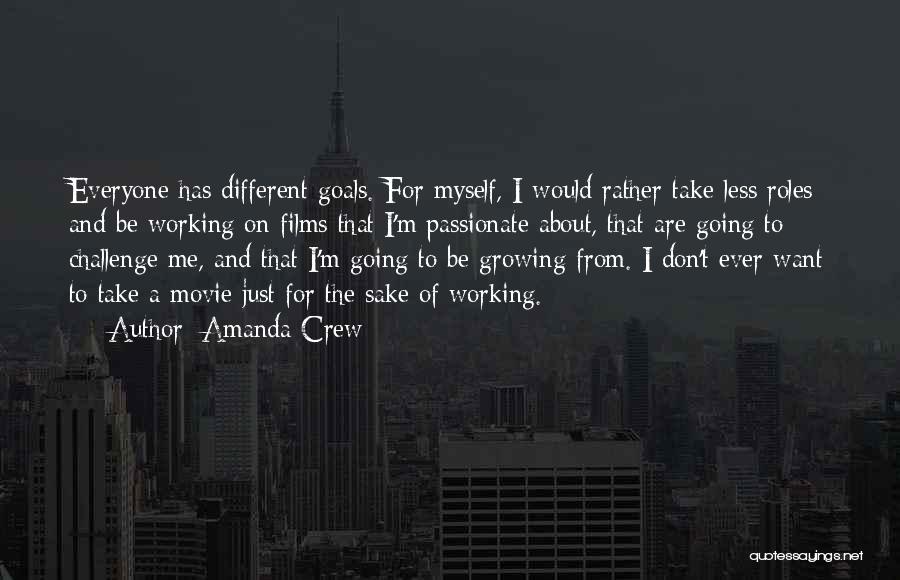 I Would Rather Be Myself Quotes By Amanda Crew