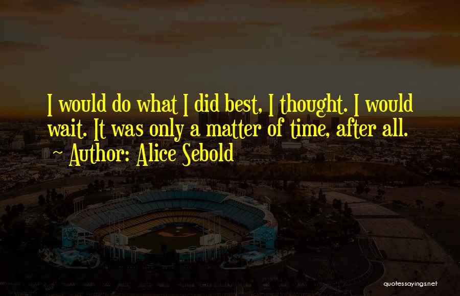 I Would Wait Quotes By Alice Sebold