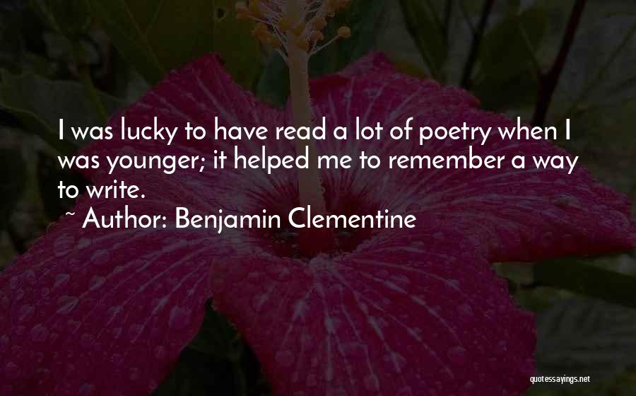 I Write Poetry Quotes By Benjamin Clementine