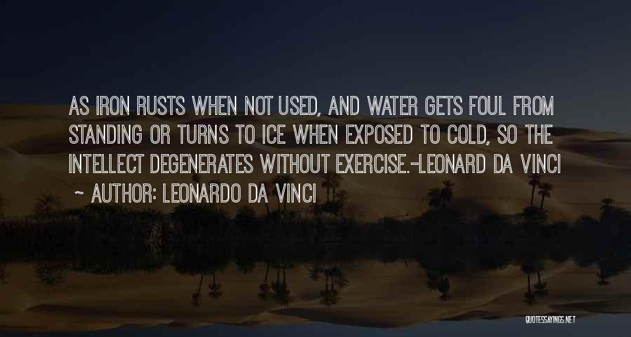 Ice Cold Water Quotes By Leonardo Da Vinci