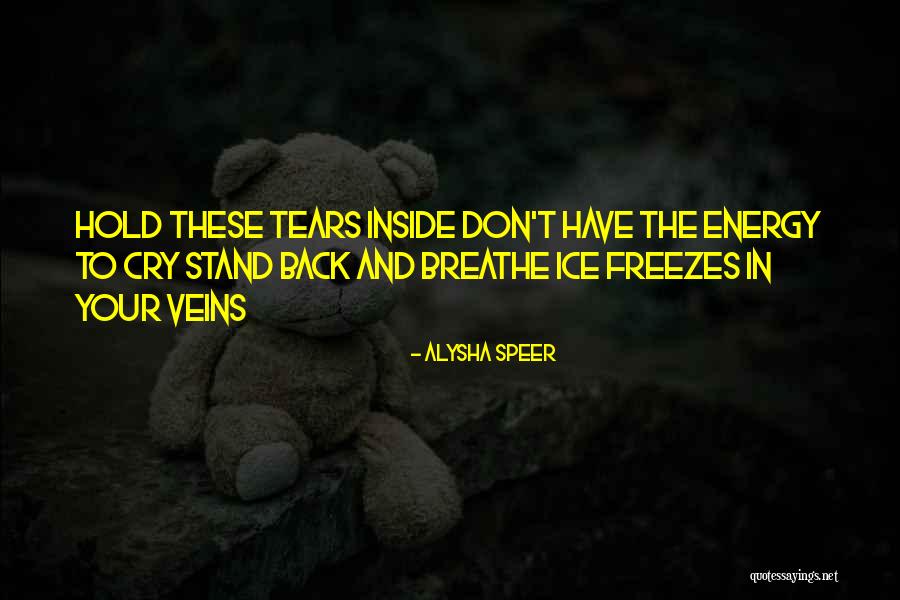 Ice In My Veins Quotes By Alysha Speer Ice In My Veins Quotes By Alysha Speer