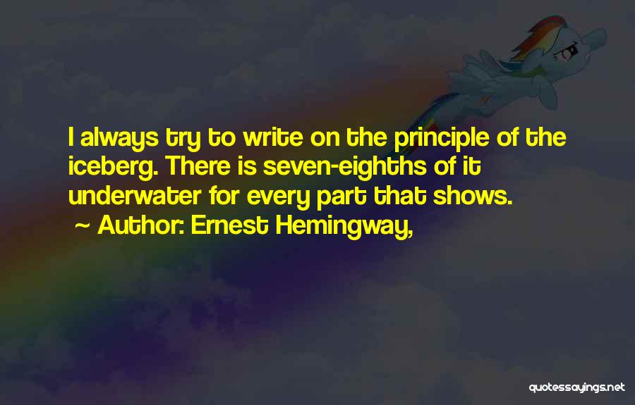 Iceberg Quotes By Ernest Hemingway,