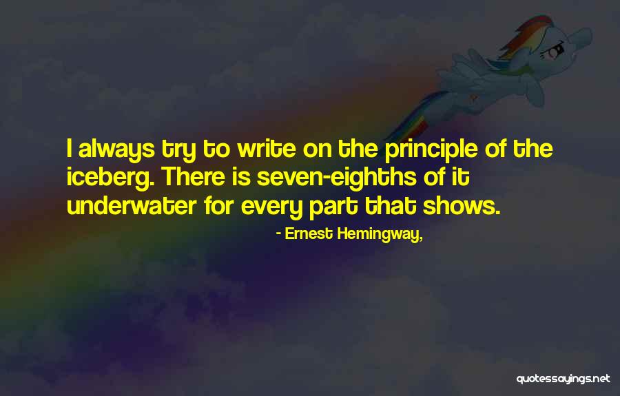 Iceberg Quotes By Ernest Hemingway,