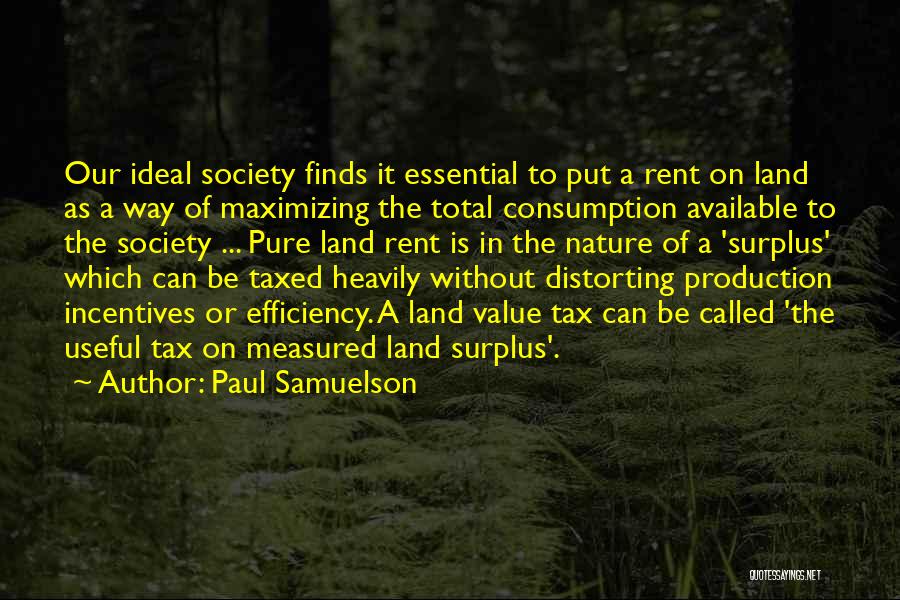 Ideal Society Quotes By Paul Samuelson