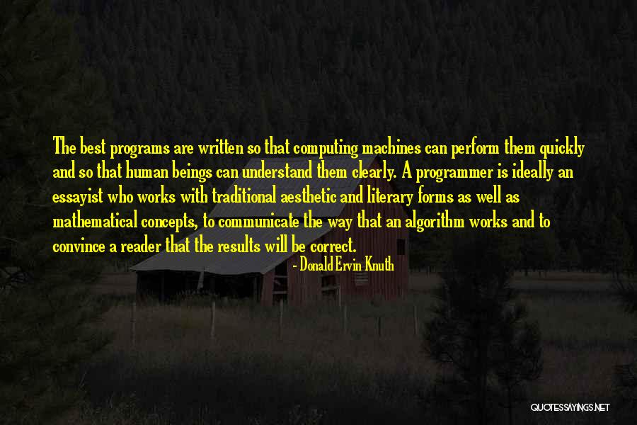 Ideally Science Quotes By Donald Ervin Knuth