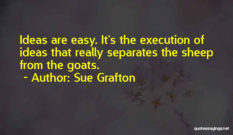 Ideas And Execution Quotes By Sue Grafton