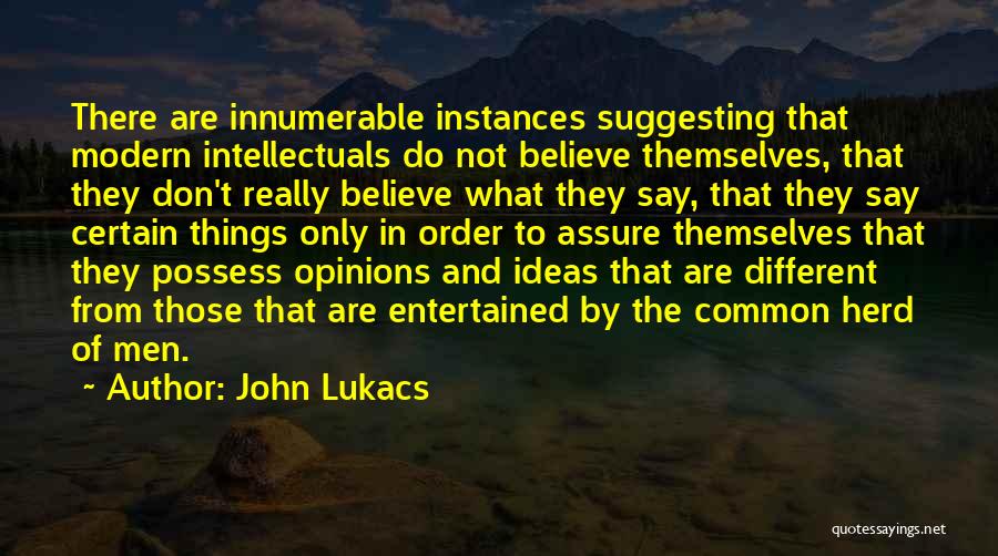 Ideas And Opinions Quotes By John Lukacs