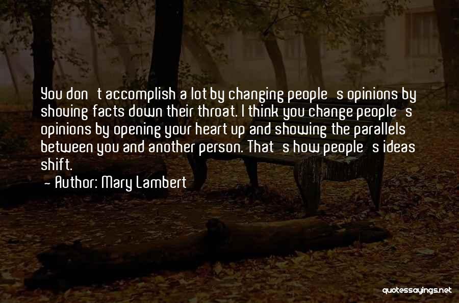 Ideas And Opinions Quotes By Mary Lambert
