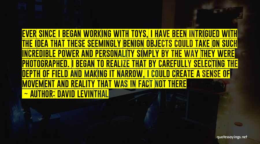 Ideas And Reality Quotes By David Levinthal