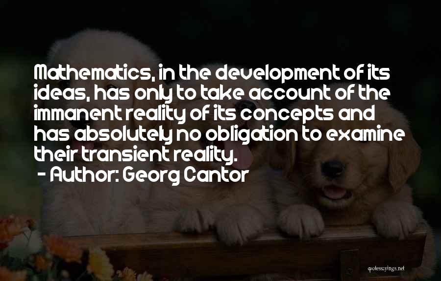 Ideas To Reality Quotes By Georg Cantor