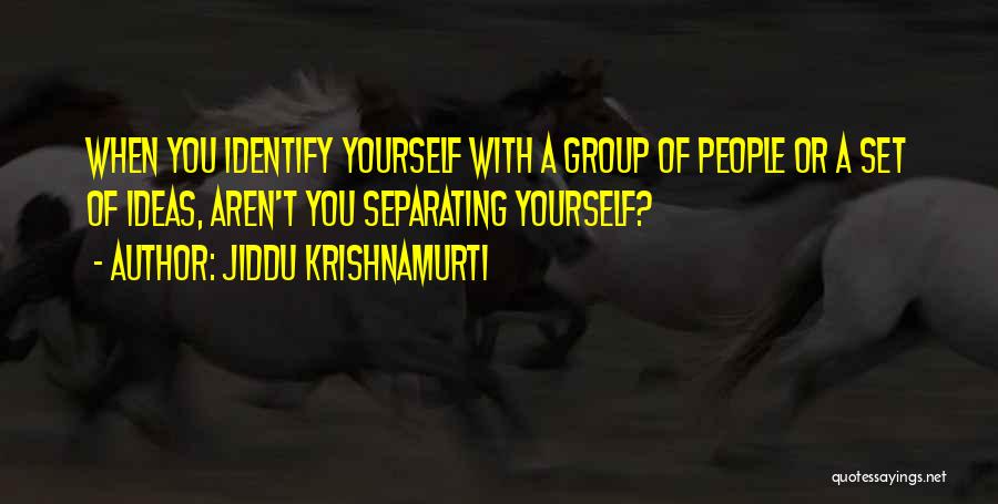 Identify Yourself Quotes By Jiddu Krishnamurti