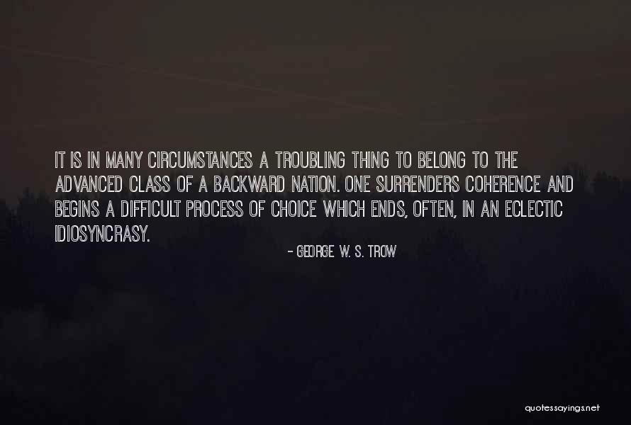 Idiosyncrasy Quotes By George W. S. Trow Idiosyncrasy Quotes By George W. S. Trow