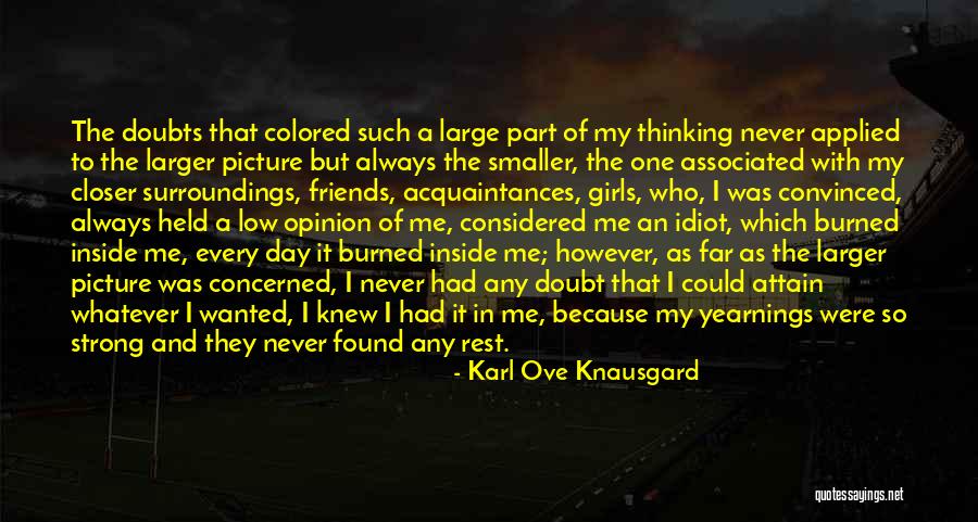 Idiot Friends Quotes By Karl Ove Knausgard