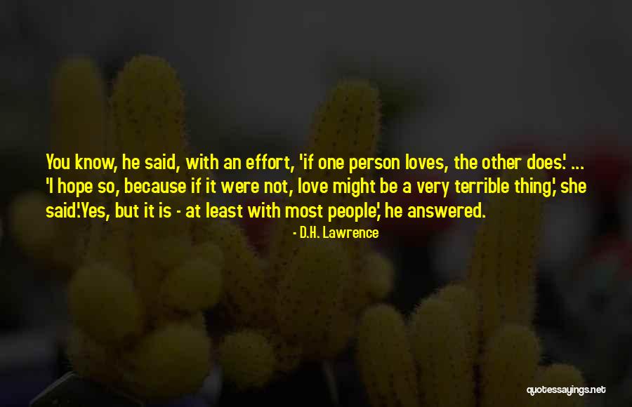 If A Person Loves You Quotes By D.H. Lawrence