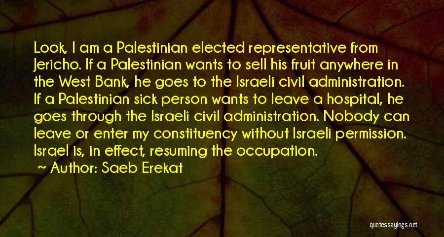 If Elected Quotes By Saeb Erekat