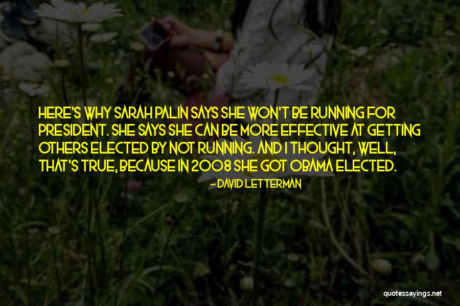 If I Am Elected Quotes By David Letterman