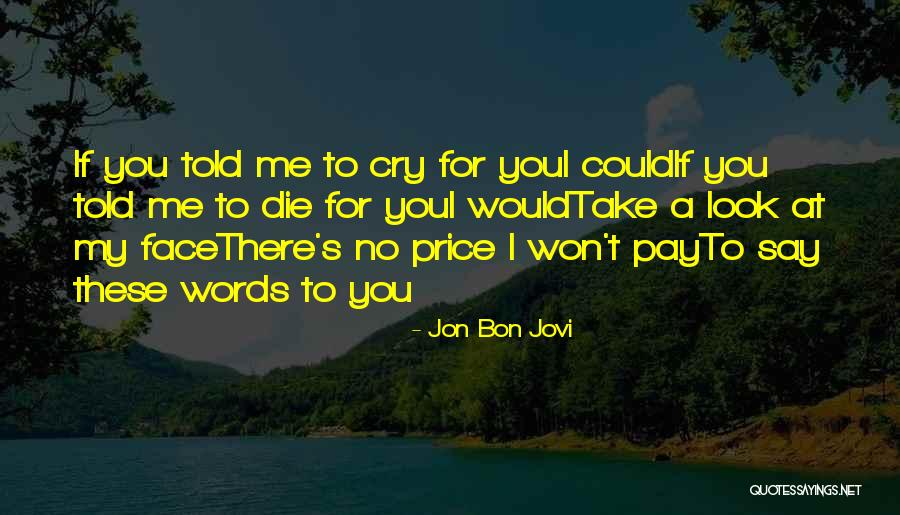 If I Could Die Quotes By Jon Bon Jovi