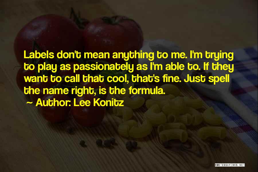 If I Don't Mean Anything Quotes By Lee Konitz