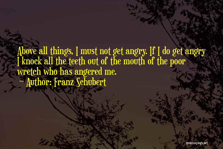 If I Get Angry Quotes By Franz Schubert