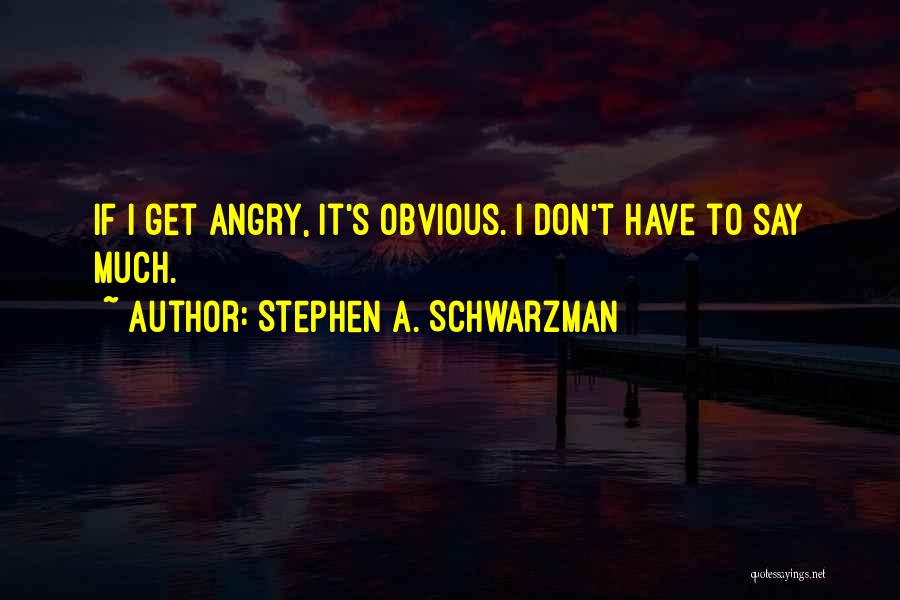 If I Get Angry Quotes By Stephen A. Schwarzman