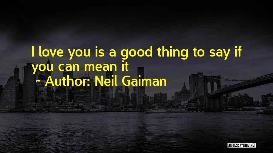 If I Say It I Mean It Quotes By Neil Gaiman