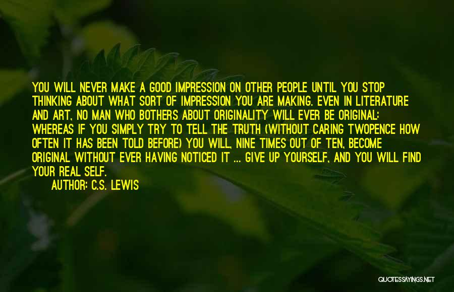 If I Stop Caring Quotes By C.S. Lewis