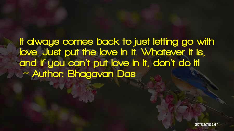 If It Comes Back To You Quotes By Bhagavan Das