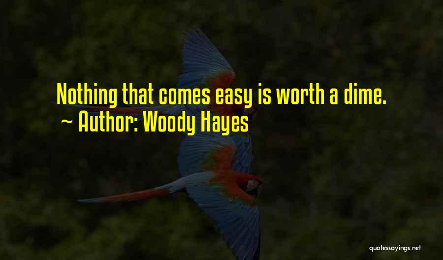 If It's Easy It's Not Worth It Quotes By Woody Hayes