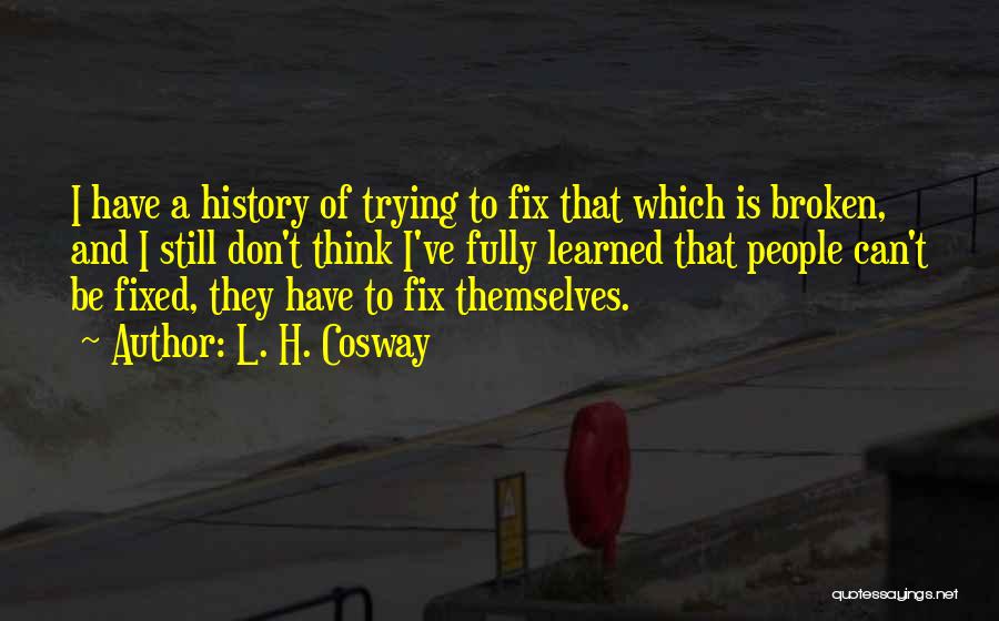 If Something Is Broken Fix It Quotes By L. H. Cosway