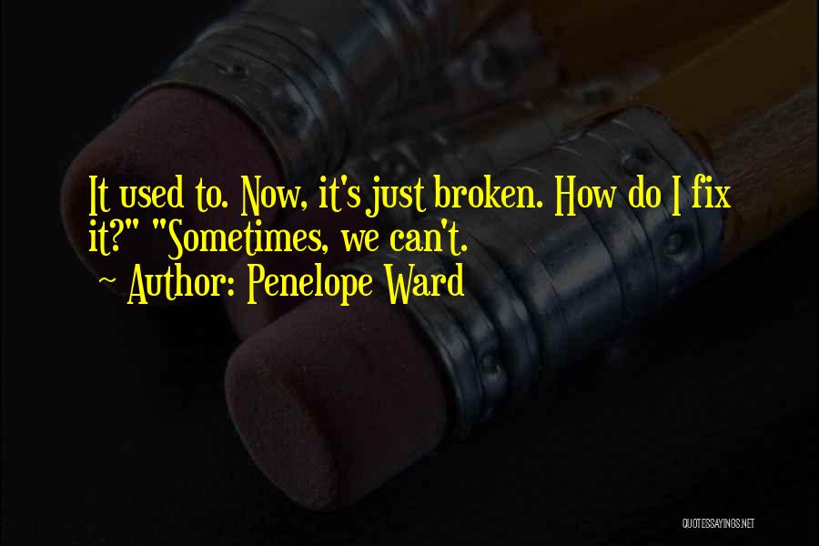 If Something Is Broken Fix It Quotes By Penelope Ward