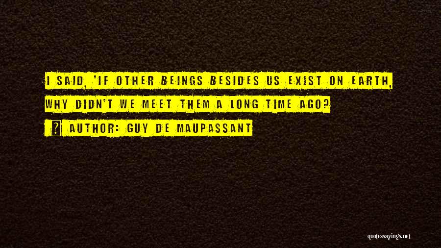 If We Didn't Meet Quotes By Guy De Maupassant