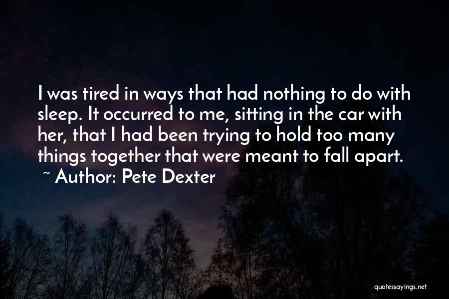 If We Meant To Be Together Quotes By Pete Dexter