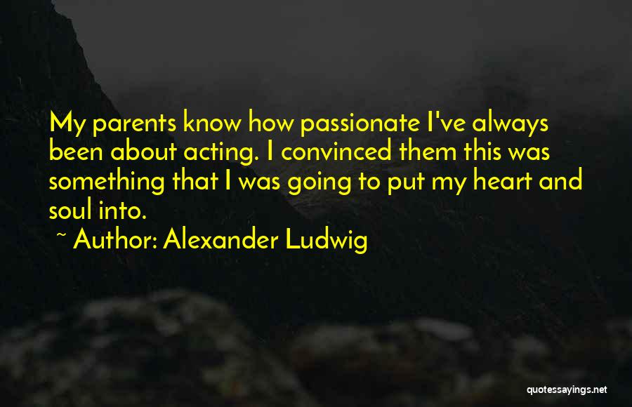 If You Are Passionate About Something Quotes By Alexander Ludwig